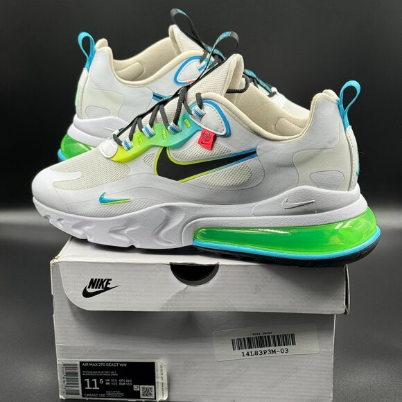 Nike Air Max 270 React 'Worldwide Pack - White' - Picture 1 of 12